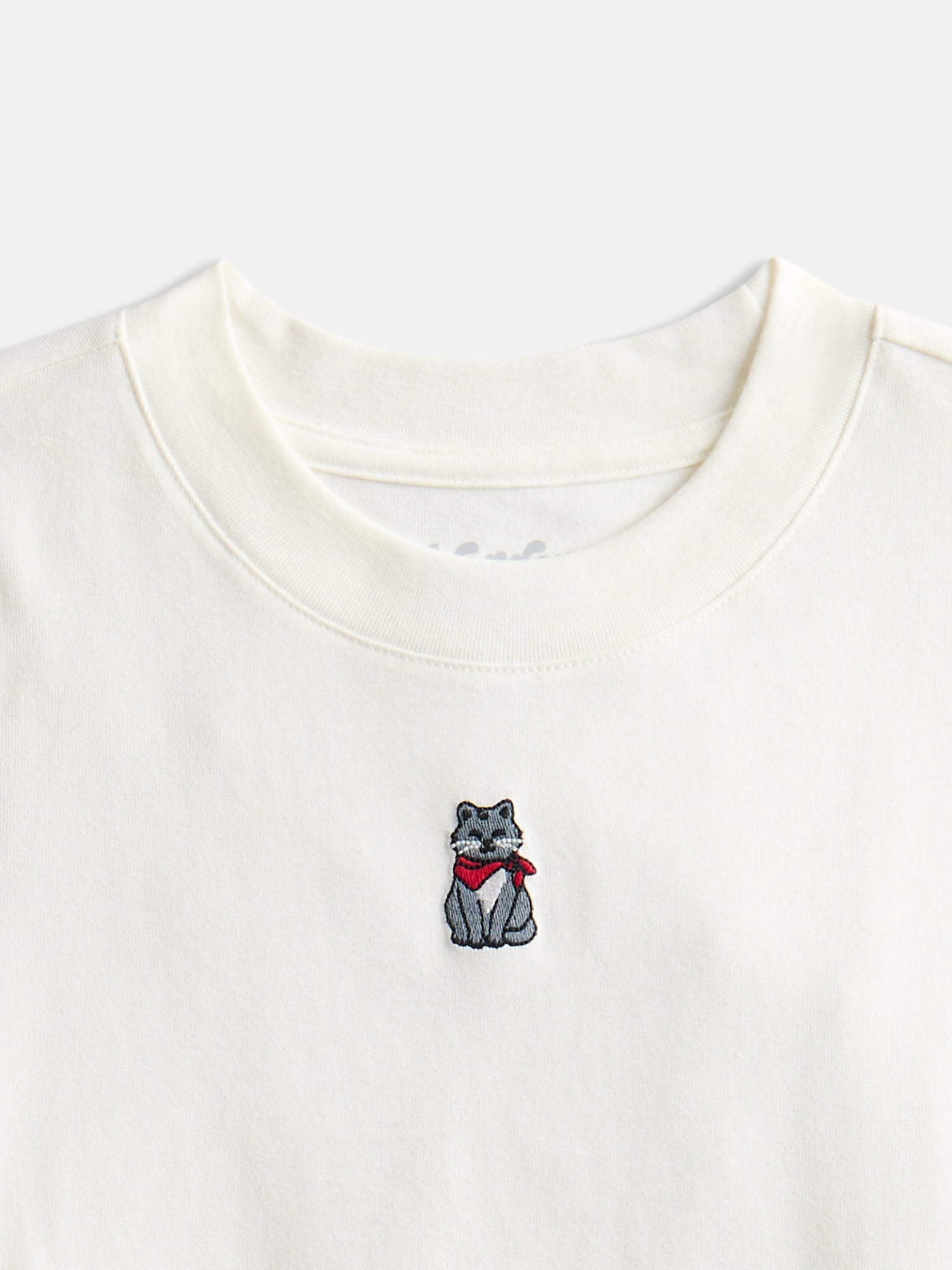 Wonder Nation Girls' Embroidered Icon Tee with Short Sleeves, Sizes 4-18 & Plus