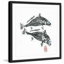 MARMONT HILL 'Fish Get off My Back' Framed Painting Print 12 x 12