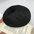 thumbnail image 6 of CoCopeanut Baret Hangat Musim Gugur Musim Dingin Topi Beanie Artis Prancis Wanita Perempuan Topi Beanie Merah Hitam Ungu Krem Oranye Kawaii Penghangat Topi Atas Datar, 6 of 6