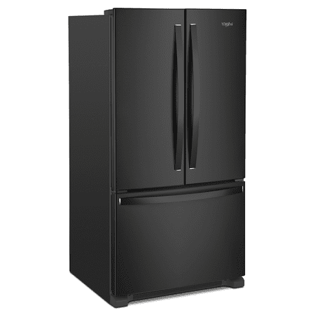 Whirlpool - 25.2 Cu. Ft. French Door Refrigerator with Internal Water Dispenser - Black
