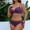 Purple#1, variant on LEBONYARD Off Shoulder Bikini Top Two Piece Swimsuits for Women Stylish Beachwear,Women Solid Color Blackless Strap Bikini Swimsuit Gray S