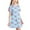 Multicolor8, variant on Pounoo New Dresses For Girls Fashion Print Short Sleeve Casual Dresses Round Neck Knee Length Dress Quick Drying Kids Dresses Girls 4-16