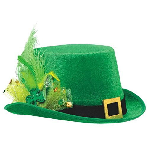 Patricks Day Fancy Green Fabric Leprechaun Hat Party Accessory I 3 Ct Amscan 393275 St