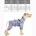 thumbnail image 4 of HQREA Adjustable Dog Raincoat & Harness Reflective Puppy Jacket with and Elastic Cuffs, 4 of 6
