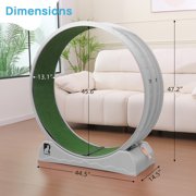 Cat Exerciser Wheel 45.6 Inch Large Cat Toy Running Wheel Treadmill with Detachable Carpet for Indoor Cats, Plastic Wheel