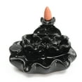 thumbnail image 3 of Black Ceramic Incense Burner Holder Feng Shui Buddhist Censer, 3 of 5
