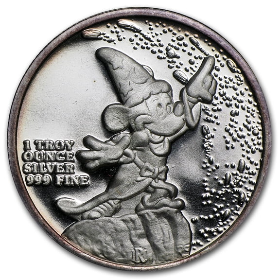 1 oz Silver Round - Mickey Mouse Sorcerer's Apprentice