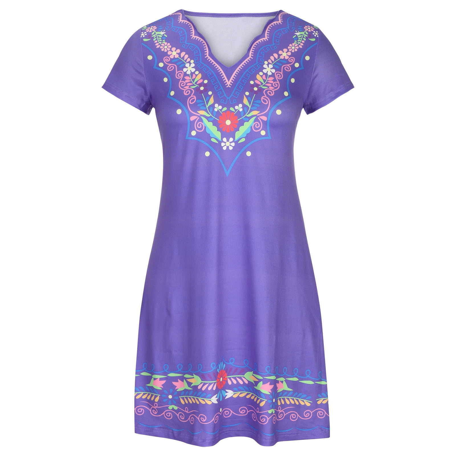 sachin and babi light blue dress Vintage Hand Embroidered Periwinkle Cotton Mexican Huipil Style Mini D –  Xtabay Vintage main image 1