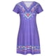 thumbnail image 4 of Vestido casual Odeerbi para mujer con estampado de cuello en V, 4 of 8