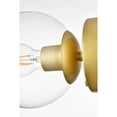 thumbnail image 5 of Living District Rogelio 1-Light Iron & Glass Bath Sconce in Brass/Clear, 5 of 5