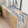 thumbnail image 4 of Ombre Blue Brown Table Runner - 72 Inch Long, Kitchen Dining Table Runner Dresser Scarves, Summer Abstract Coastal Ocean Beach Wave Farmhouse Decor for Coffee Tables Wedding Party Banquet, 4 of 8