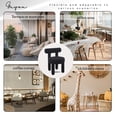 thumbnail image 7 of Guyou Boucle Dining Chairs - Set of 4, Modern Upholstered Kitchen Chairs with Sherpa Open Back, 21.5" Wide Armless Side Chairs for Dining Room, Black, 7 of 7