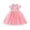 Pink, variant on REDARER Girls Cold-Shoulder Dress with Floral Appliques & Tulle Skirt Princess Party Holiday Outfit,3-4 Years