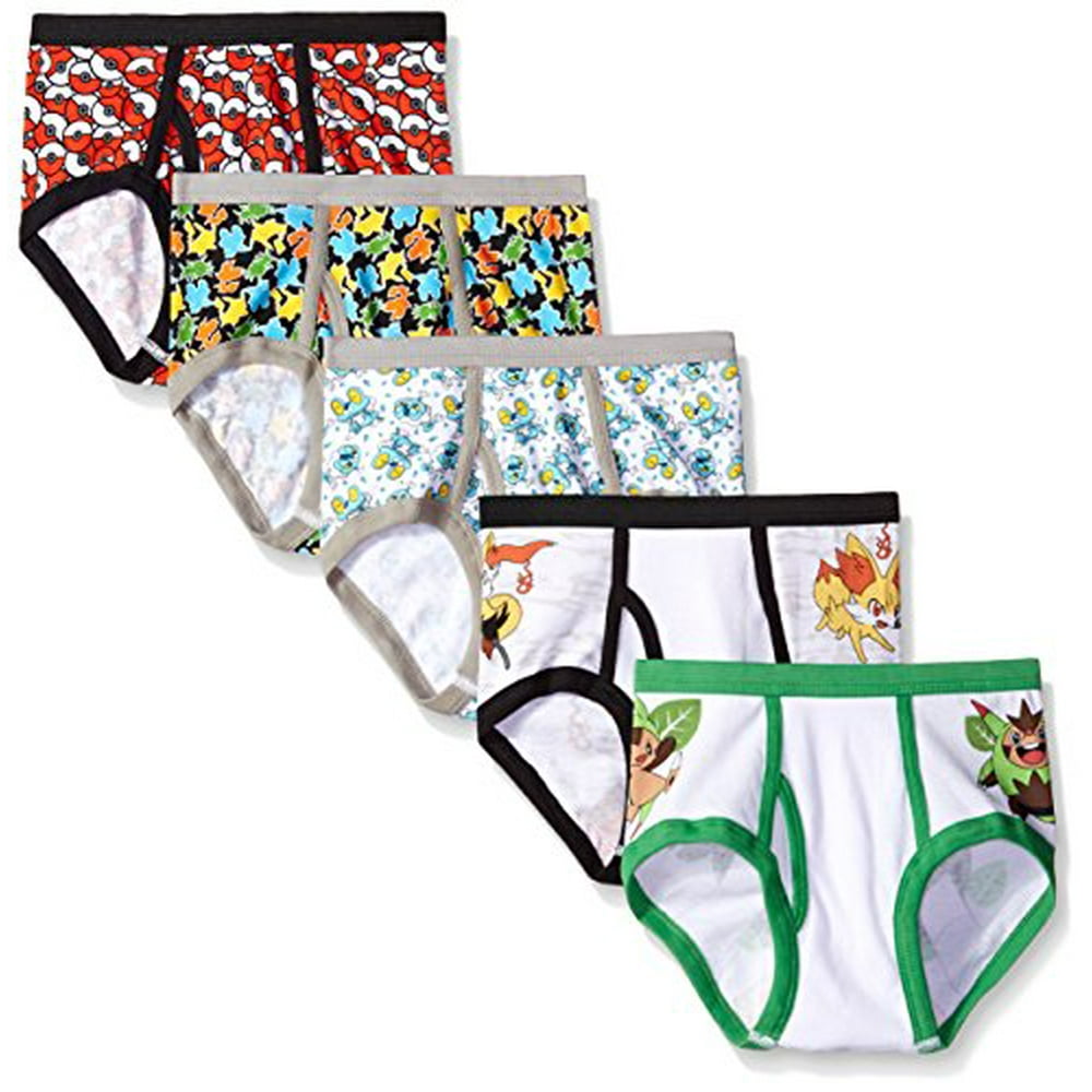 Pokémon Pokémon, Boys Underwear, 5 Pack Briefs (Little Boys & Big