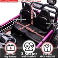 thumbnail image 5 of sopbost 24V Kids Electric Ride-On Toy Car, Ages 3–8, Max Speed 5 MPH, Battery-Powered Premium XXL 2-Seater 24V Ride On UTV with Remote Control, Pink, 5 of 6