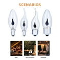 thumbnail image 2 of WRIBZD 4Pcs Flicker Flame Candle Light Bulb Flame Flicker Light Bulbs,Candle Bulb White Warm Chandelier Christmas Flickering Light, 2 of 6
