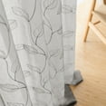 thumbnail image 6 of Curtainking Sheer Curtains for Living Room Embroidered Leaf Window Curtains 63 inch Length light Filtering Drapes Bedroom Rod Pocket 2 Panels Grey, 6 of 7