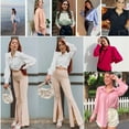 thumbnail image 4 of FARYSAYS Ladies Blouses Long Sleeve Button Down Work Shirts for Women Business Casual Women Blouses and Tops Fashion Vintage Pleated Puff Tops, 4 of 9