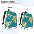 thumbnail image 3 of Yiaed World Map With Landmarks Print Backpack, Premium Laptop Backpack, Travel Backpack for Women, Lightweight Backpacks, Comfortable Back Pack-Medium, 3 of 5