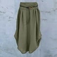 thumbnail image 2 of asdoklhq Maternity Dress,Women's Fashion Casual Solid Loose Sashes Mid-Calf Women's Skirt, 2 of 4