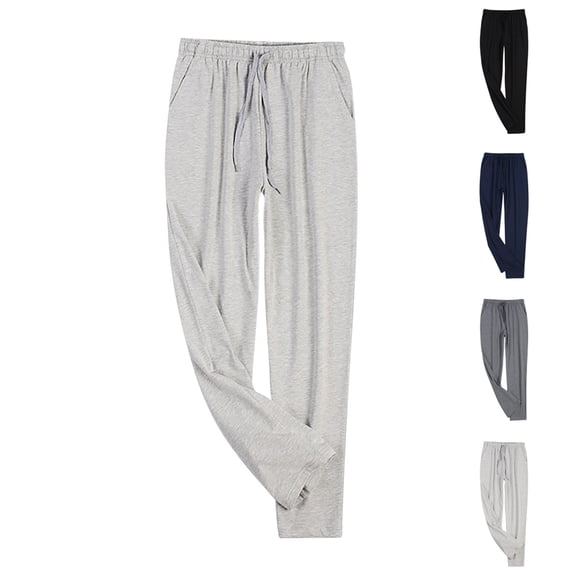 Mens Modal Pajama Pants Soft Lounge Pants Sleep Pj Bottoms with Drawstring & Pockets Size L-4XL Navy