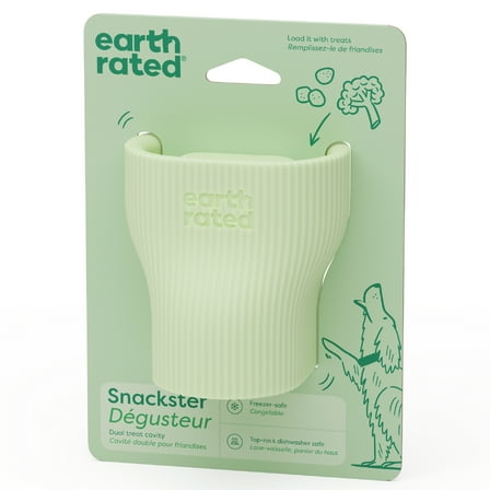 Earth Rated Snackster Dog Toy, Dual Treat Feeder, Enrichment Toy for Dogs