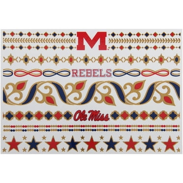 Ole Miss Rebels Metallic Fashion Tattoos