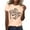 Beige, variant on Womens Bullying Awareness T-Shirt Be A Buddy Not A Bully Hand Positive Message Printed Tees Positive Inspirational Tops