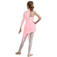 thumbnail image 2 of iiniim Big Girl's Lyrical Dance Dress Modern Contemporary Ballet Dancewear Ballerina High-Low Skirt Size 6-16 Pink 12, 2 of 7