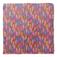 thumbnail image 4 of Bimba Brown Colorful Feather Pure Silk Printed Head Bandanas Summer Neck Wrap Scarf 40 x 80 Inches, 4 of 6