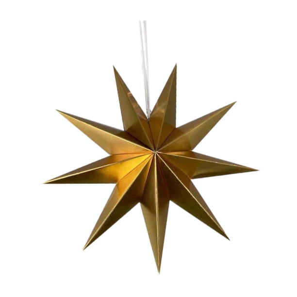 Adorno colgante decorativo de estrella grande 3D para casa de vacaciones Oro
