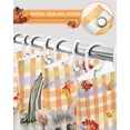 thumbnail image 4 of Thanksgiving Pumpkin Shower Curtain Set ，Waterproof Fabric Shower Curtains Cat Fall Botanical Sunflower Buffalo Plaid Shower Curtains for Bathroom,Bathroom Decor 72"x78", 4 of 7