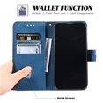 thumbnail image 6 of Vintage Wallet Case for iPhone 16 Pro, Premium PU Leather RFID Blocking Card Holder Lanyard Magnetic Closure Kickstand Phone Cover for iPhone 16 Pro, Blue, 6 of 8