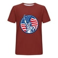 thumbnail image 4 of Mens Shirts Clearance under $5.00 Independence Day Printing Short Sleeve Round Neck Shirts for Men Pullover Men's T-Shirt Shirts for Men Red XXXL, 4 of 5