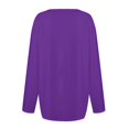 thumbnail image 4 of Work Blouses for Women Women's T Shirt Tee Button Soild Color Long Sleeve Daily Weekend Fashion Basic V-Neck Top, 4 of 5