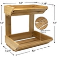 thumbnail image 5 of Sorbus 2-Tier Bamboo Fruit & Vegetable Basket – Kitchen Counter Storage Rack, Stand Bowl Holder for Fruit, Snacks, Bread & More, 5 of 7