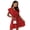 Scarlet, variant on Women's Ruffled Surplice Cap Sleeve Mini Dress 100% Polyester fabric Tiered Design Easy Care Ideal for Summer Evenings