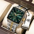 thumbnail image 4 of POEDAGAR Luxury Square Sport Man Wristwatch Waterproof Chronograph Stainless Steel Quartz Men's Watches, 4 of 10