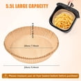 thumbnail image 2 of nipocaio Papier de Cuisson pour Friteuse à Air Chaud TG 20cm 120 Pcs Papier Jetable Rond Résistant à la Graisse Antiadhésif Anti-Fuite Forme de Bol Pré-Découpé pour Friteuses à Air Four à Micro-Ondes Cuisine, 2 of 5