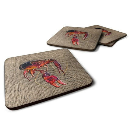 

Carolines Treasures 8739FC Crawfish Foam Coaster Set of 4 3 1/2 x 3 1/2 multicolor