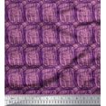 thumbnail image 1 of Soimoi Purple Rayon Crepe Fabric Brush Stroke Abstract Decor Fabric Printed Yard 46 Inch Wide, 1 of 3