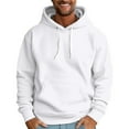 thumbnail image 2 of Mens Hoodies Soild Color Pullovers ,Spring Winter Oversize Loose Hoodie Casual Sweatshirt ,Long Sleeve Full Zip Hooded With Pocket Outerwear Clothes S, 2 of 6
