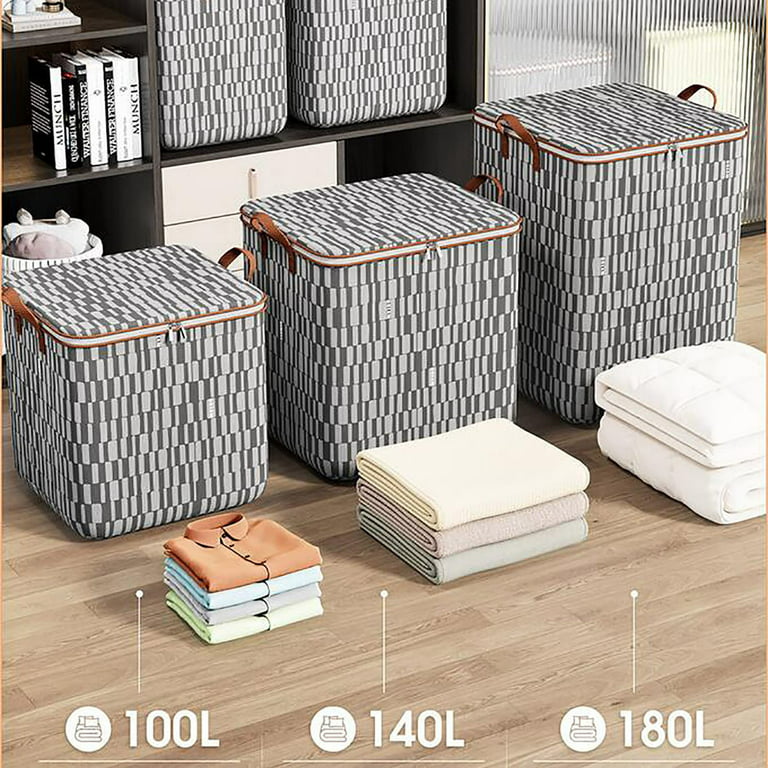Closet Storage Bins for Clothes Container Organizer for Bedroom Storage Bag Large Capacity Folding Clothes Portable Wardrobe Sorting Clothes Storage