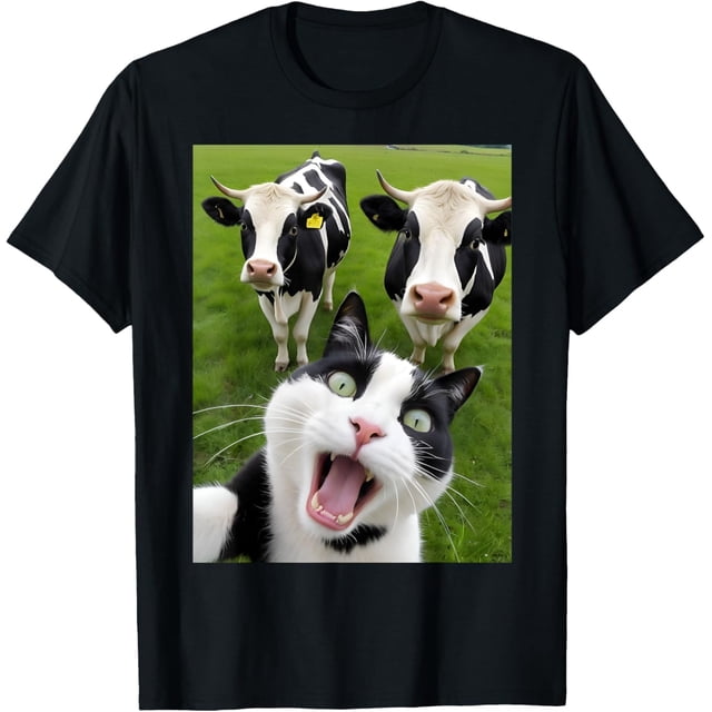 Cat Cow Selfie Camiseta