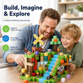 thumbnail image 6 of Magnetic Blocks Building Set 308 Piece STEM Educational Toys ABS Cubes, Magnets Stacking Construction Birthday Gifts for Kids Ages 4-12, 6 of 8