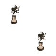thumbnail image 1 of QualitChoice Porte-Bougies en Acier Inoxydable à Large Application pour Décoration Polyvalente d'Halloween Durabilité B 2Set, 1 of 6