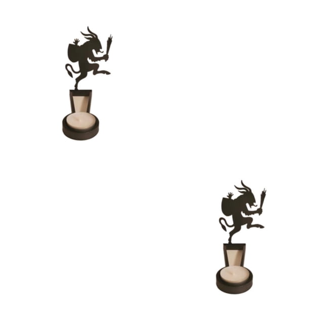 QualitChoice Porte-Bougies en Acier Inoxydable à Large Application pour Décoration Polyvalente d'Halloween Durabilité B 2Set