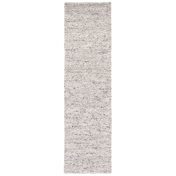 SAFAVIEH Natura Feride Geometric Runner Rug, Light Grey/Ivory, 2'3" x 6'