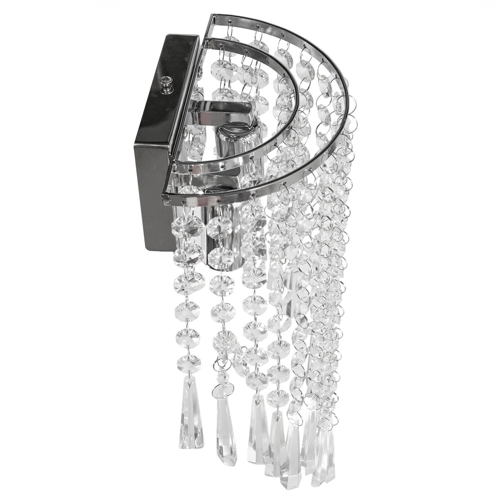 TFCFL Modern Semicircular Crystal Mirror Light Front Wall Lamp Fixture Bathroom Vanity Lights