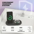 thumbnail image 4 of HOMCOM Set of 2 Floating Nightstand w/ Charging Station Bedside Table White, 4 of 10